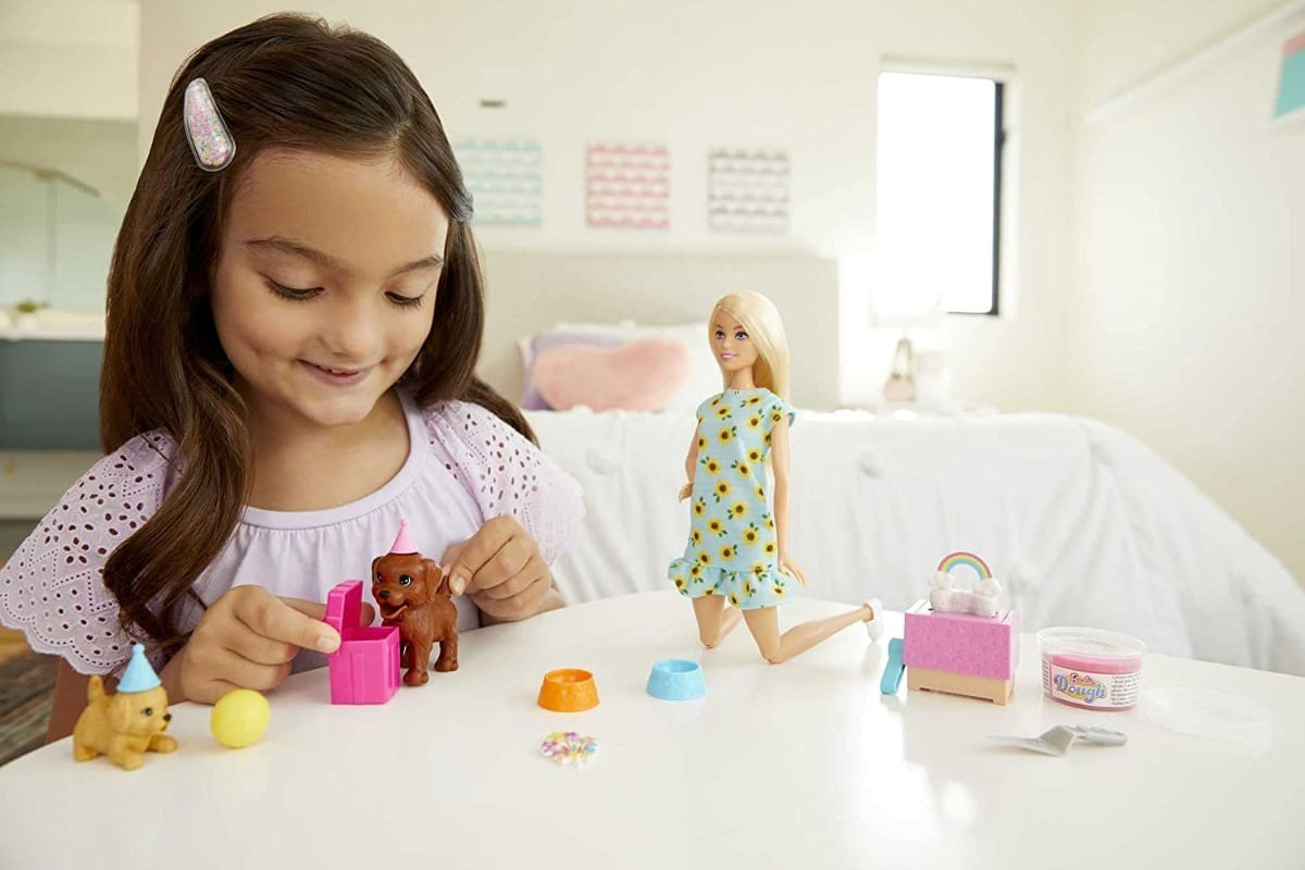 Muñeca Barbie Fiesta De Perritos Mattel Gxv75