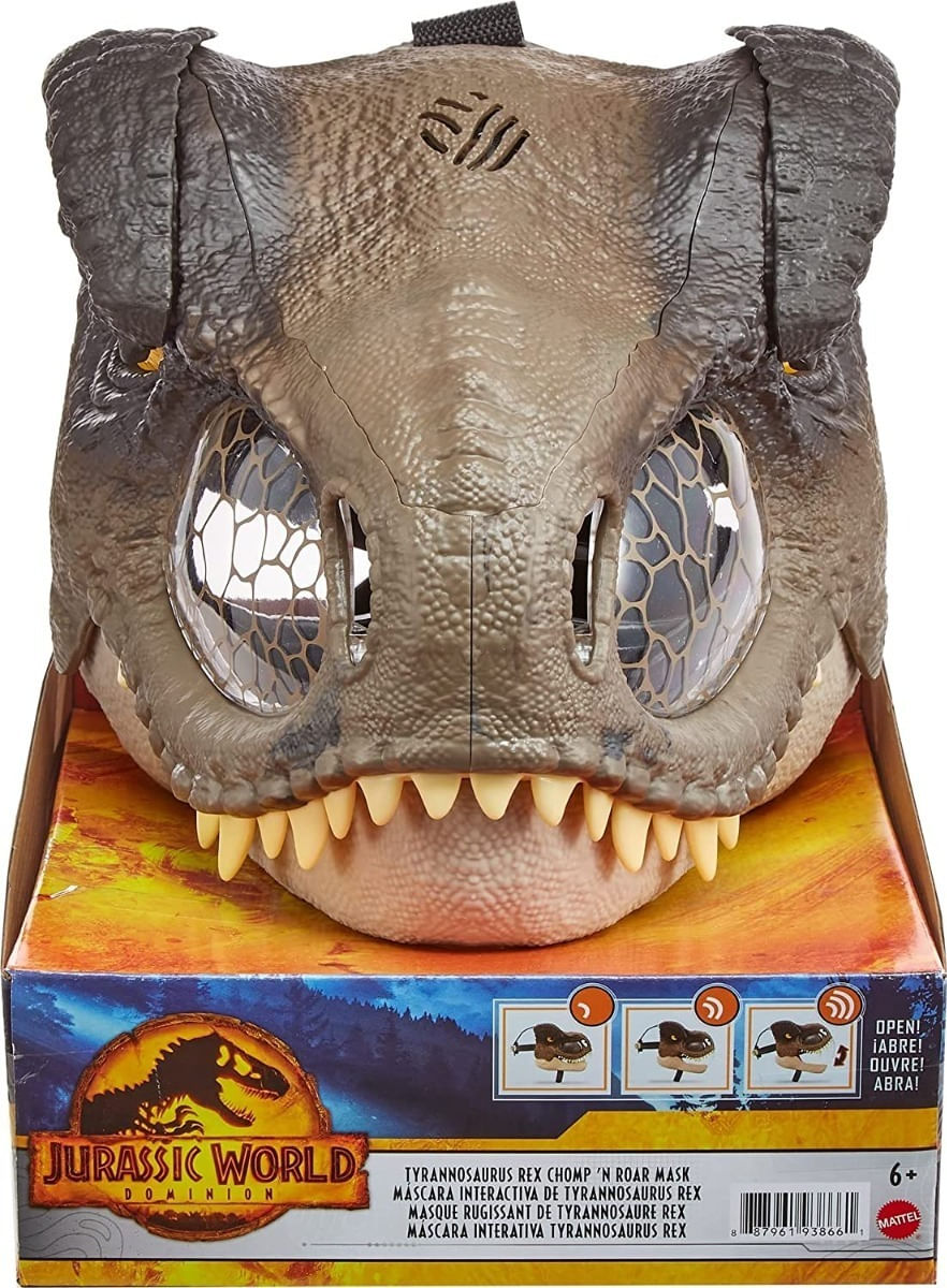 Máscara Interactiva Muerde Y Ruge De T-rex Mattel Gwd71