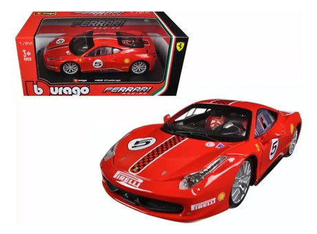 Bburago 1:24 Ferrari 458 Challenge Rojo 18-26302