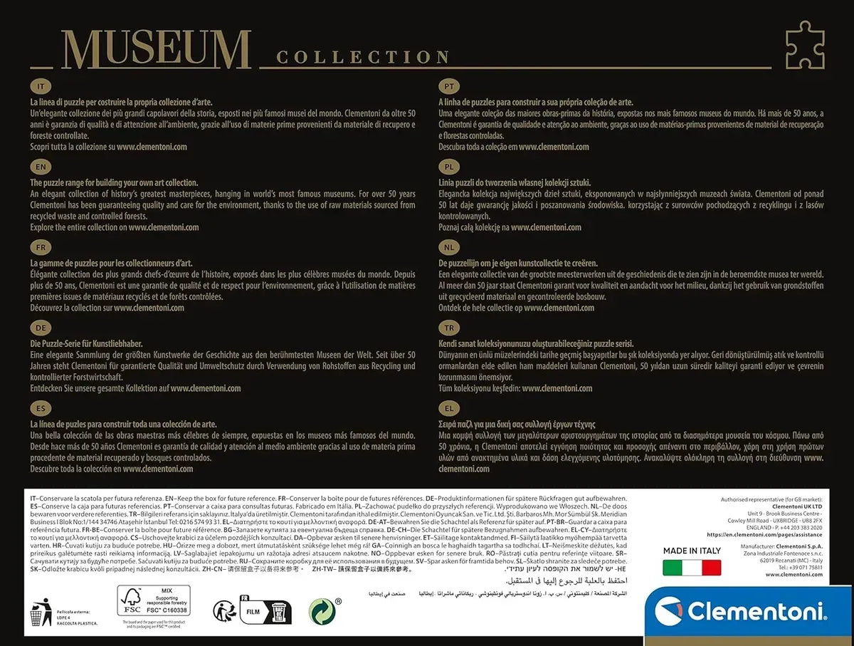 Clementoni Puzzle 1000pzs Museo Canaletto 39764