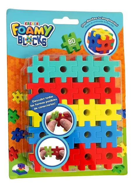 Foamy Blocks Construccion Goma Eva 80pzs  1818
