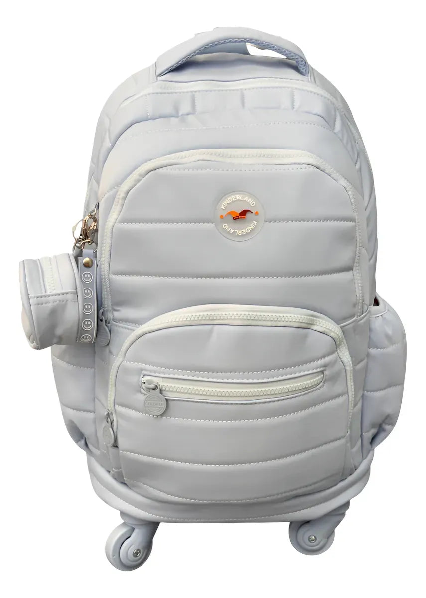 Mochila Carrito Escolar 18 Pulgadas Sl2501c Kinderland Celeste