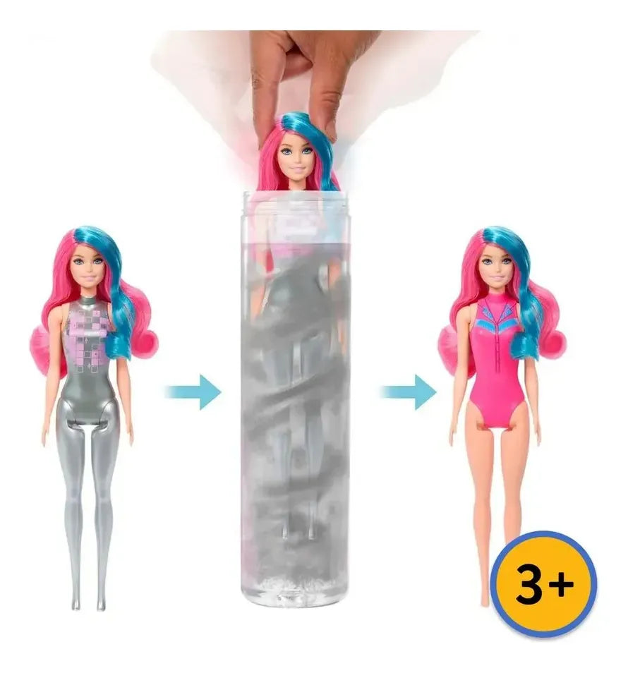 Barbie Muñeca Color Reveal Moda Disco Sorpresa Jcv73 Mattel