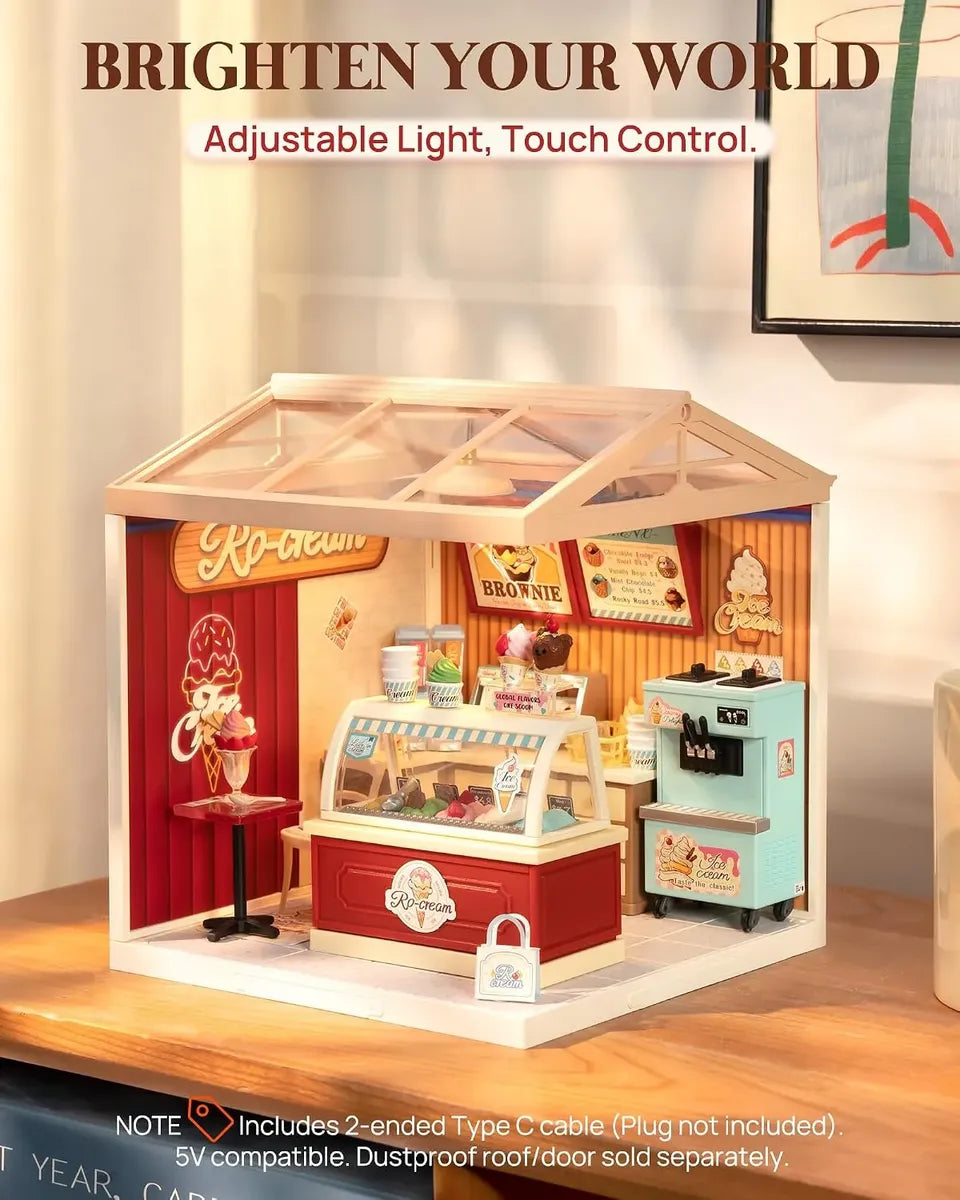 Robotime Puzzle 3d Mini Ice Cream Store Rolife Dw018b