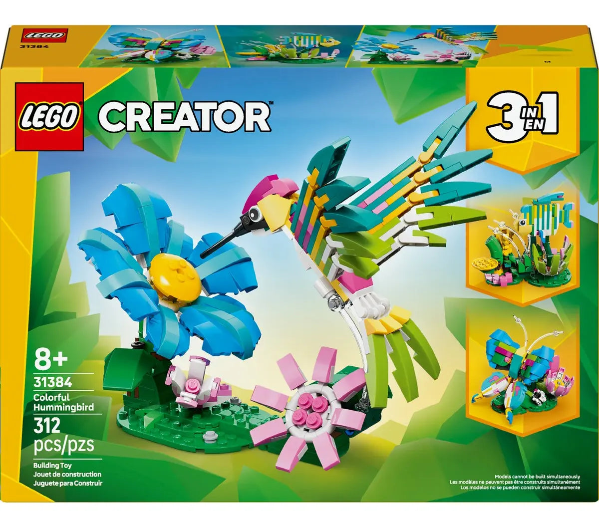 Lego Creator 3 en 1: Fauna Salvaje Colibrí de Colores 31384