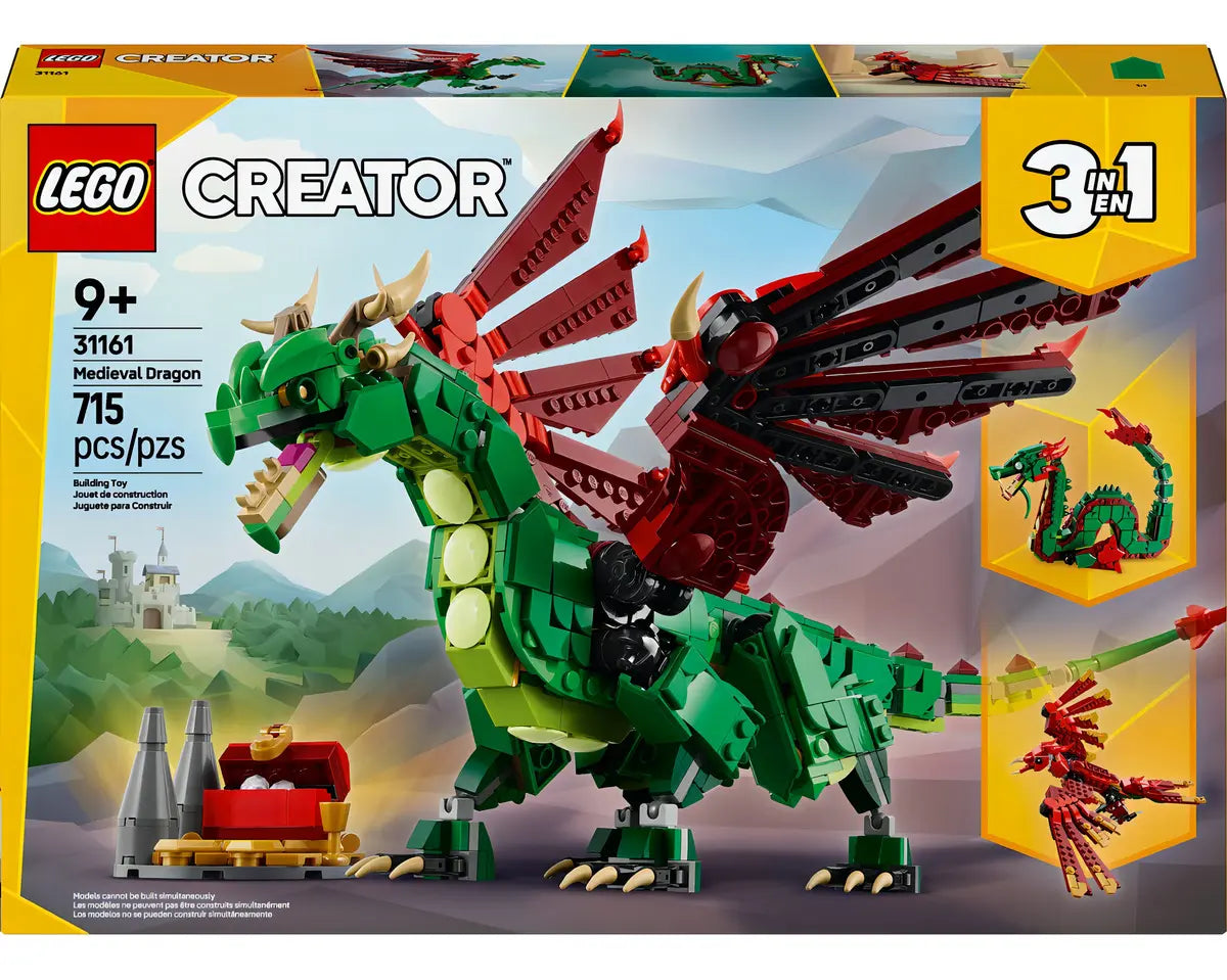 Lego Creator 3 en 1: Dragón Medieval 31161
