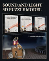 Robotime Puzzle 3d Telégrafo Morse Mecánico 3d Rokr Cgm02