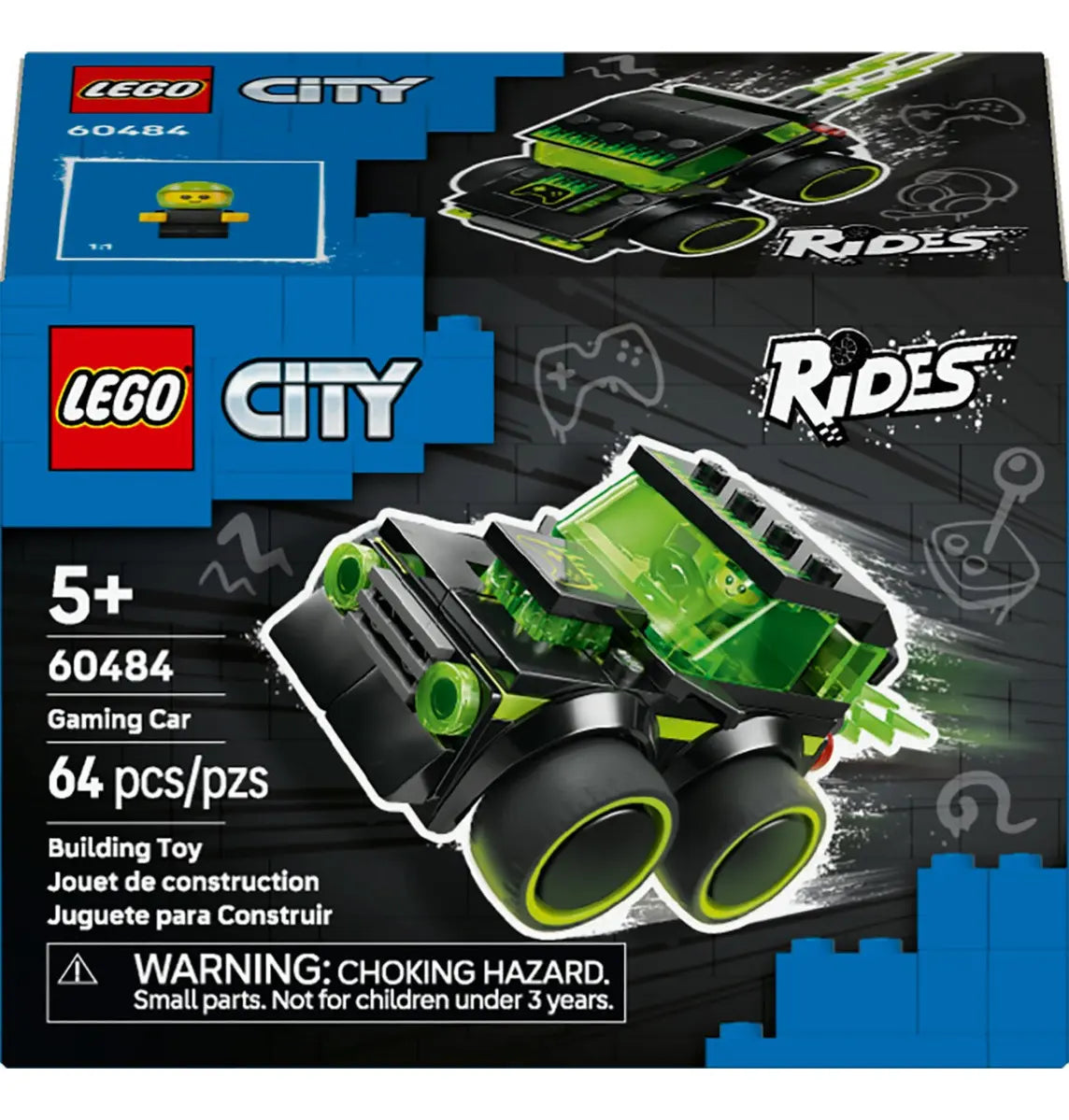 Lego City Vehículos: Coche de Carreras de Videojuego 60484