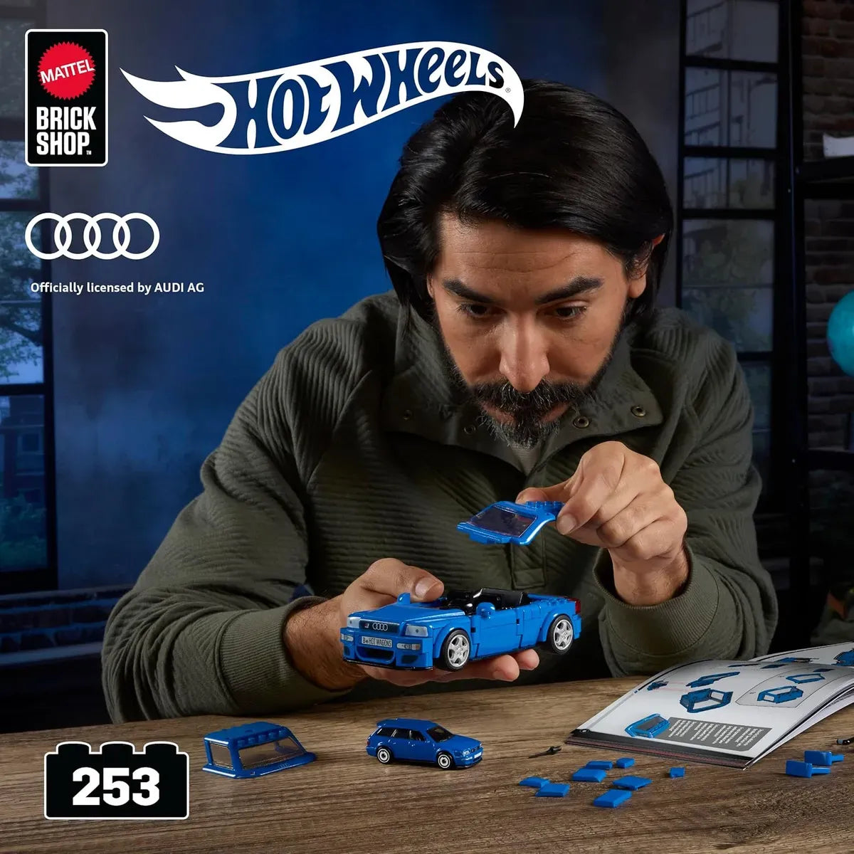 Hot Wheels Bloques de construccion Audi Avant RS2 253 Pcs JGR28