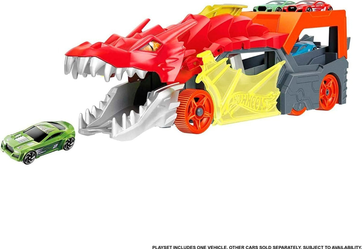 Hot Wheels Camión Transportador Dragón Lanzador Gtk42 Mattel