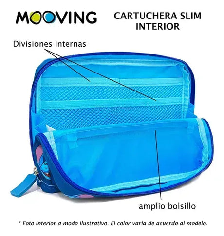 Cartuchera Slim Stitch 1531244 Mooving