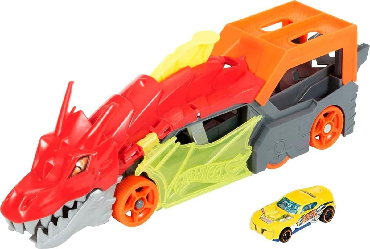 Hot Wheels Camión Transportador Dragón Lanzador Gtk42 Mattel