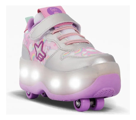 Footy Zapatillas 2Roll Rainbow Lila Con Luces Led  2ROLL830.01