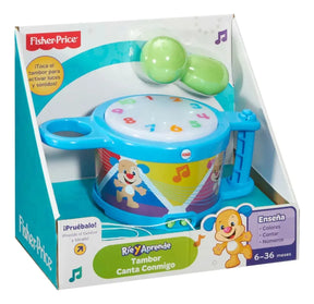 Fisher-Price Ríe y Aprende Juguete para Bebés Tambor Canta Conmigo DRB23