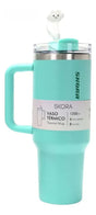 Skora Vaso termico verde con bombilla de 1200ml 37123