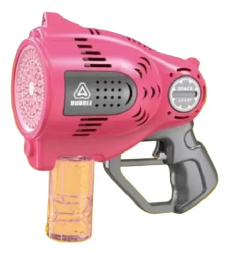 Pistola Burbujero con Luces 57 Agujeros Automatica Recargable ROSA KB1296