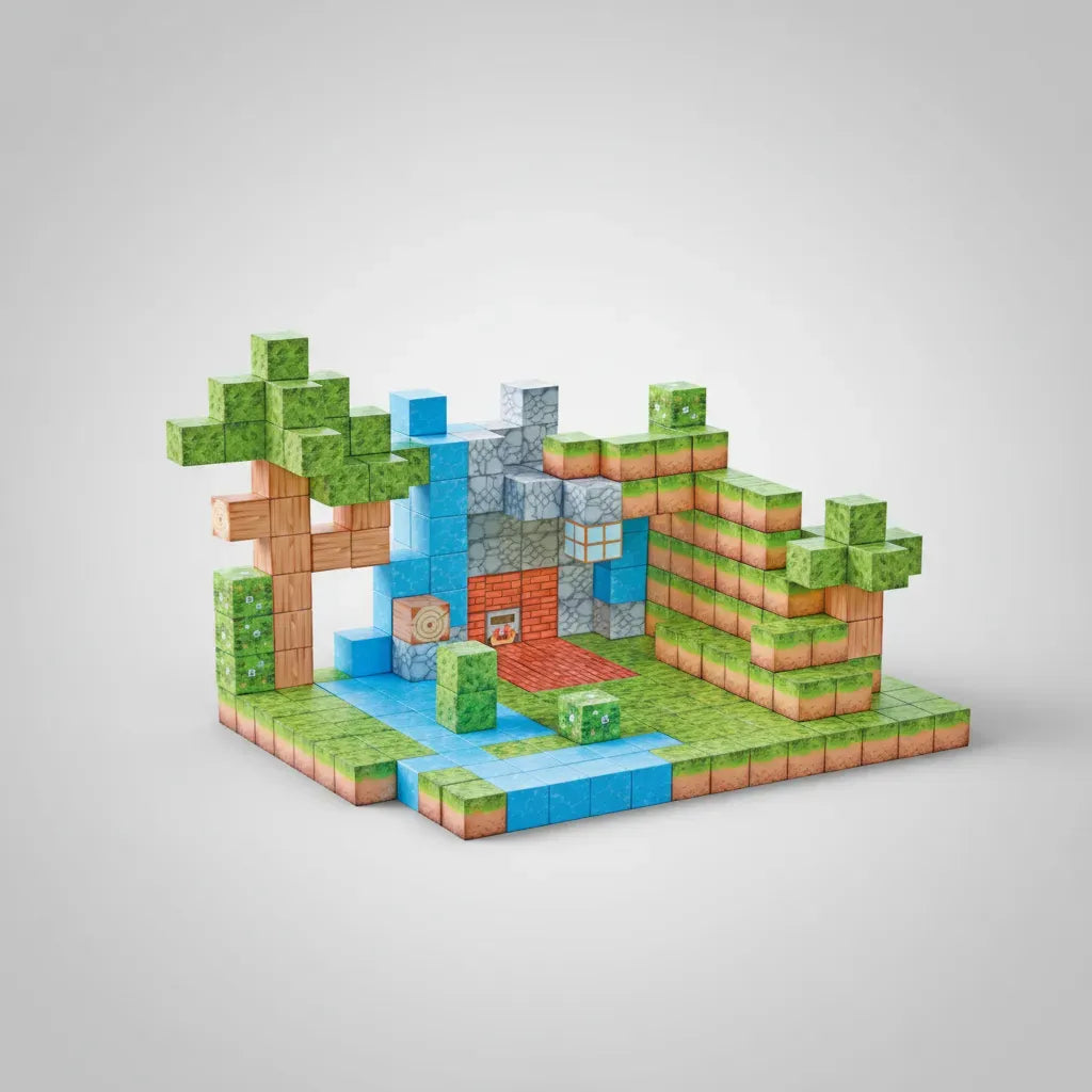 Bloques Magnéticos Cubos Steam Minecraft Shine 2960027