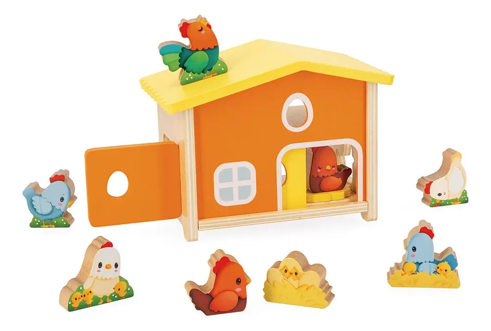 Janod Granja Mi Primer Gallinero Didáctico J03311
