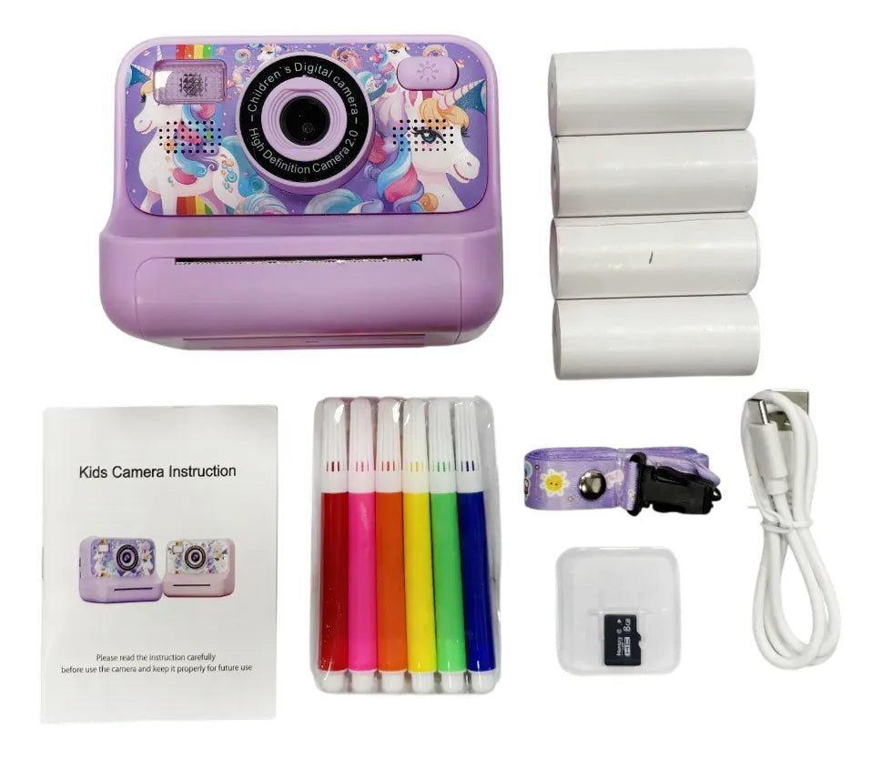 Camara Instantanea para niños de Unicornio PURPURA S56815