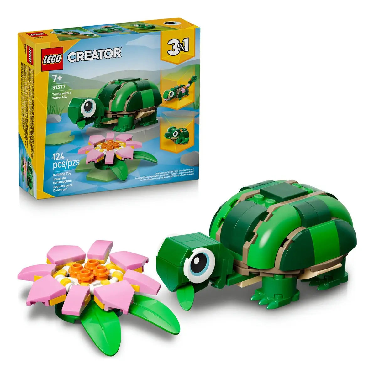 Lego Creator 3 en 1: Tortuga con Flor de Nenúfar 31377