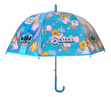 Paraguas Lilo y Stitch Azul con Flores 27156