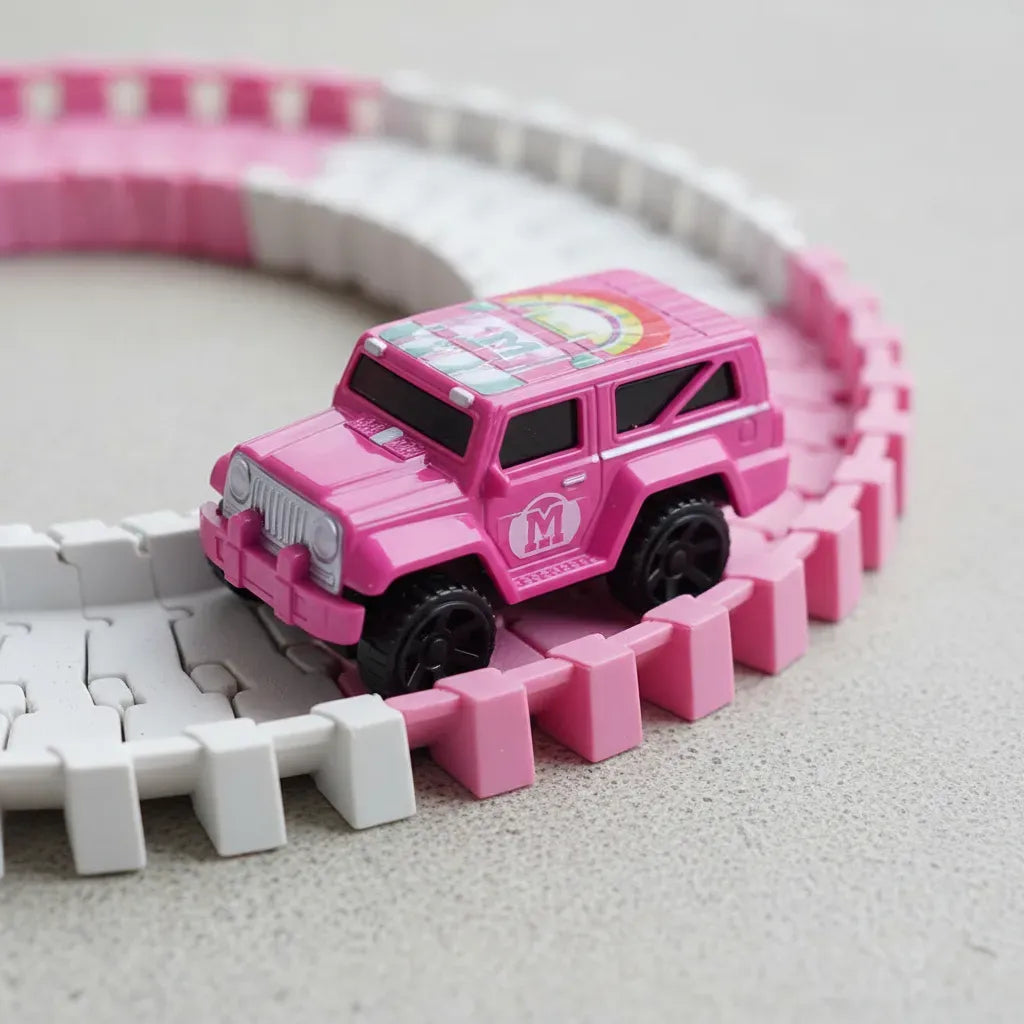 Pista con Coche Rosa para Niñas 51pzs 3067826