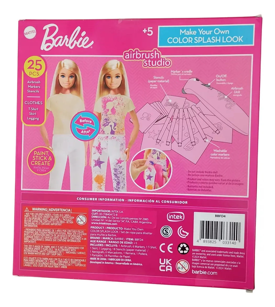 Barbie Air Brush Studio Para Diseñar Ropa De Muñeca Bbfd4