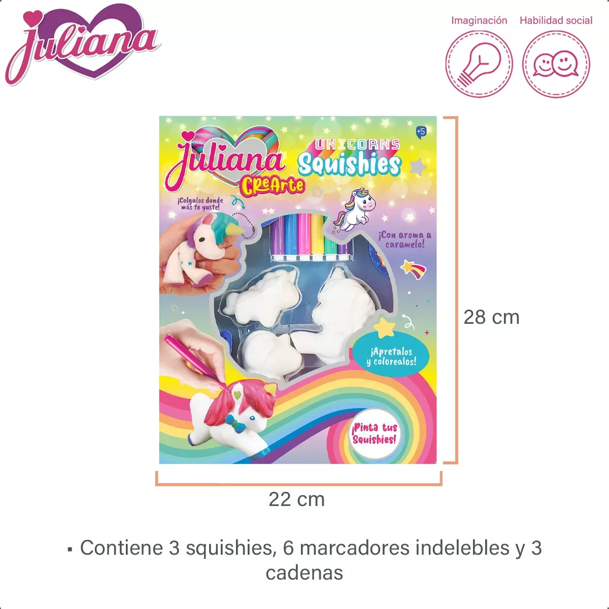 Juliana CreArte Unicorns squishie SISJUL122