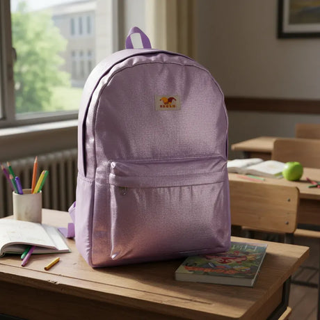 Mochila Espalda Escolar 18p Brillosa Sl1907l Kinderland Violeta