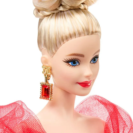 Barbie Muñeca Signature 80º Aniversario Con Vestido Rojo JBJ17