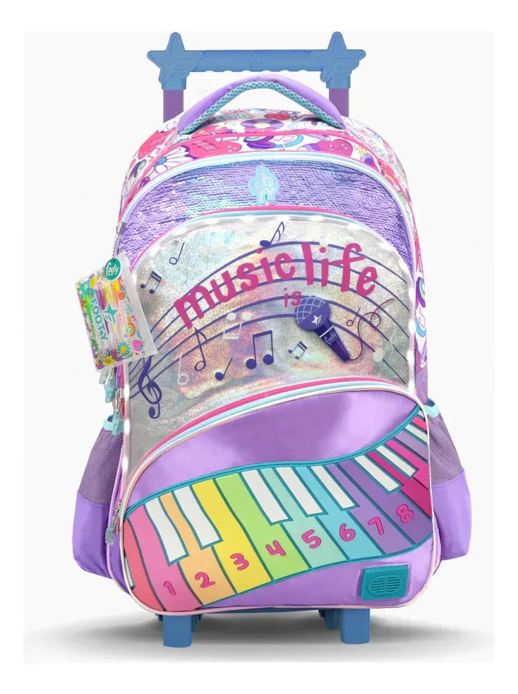 Footy Mochila Carro 18p C/Luz Music Life F26411