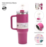 Skora Vaso Termico Con Bombilla Y Tapon Nube 1200ml Uva 40137