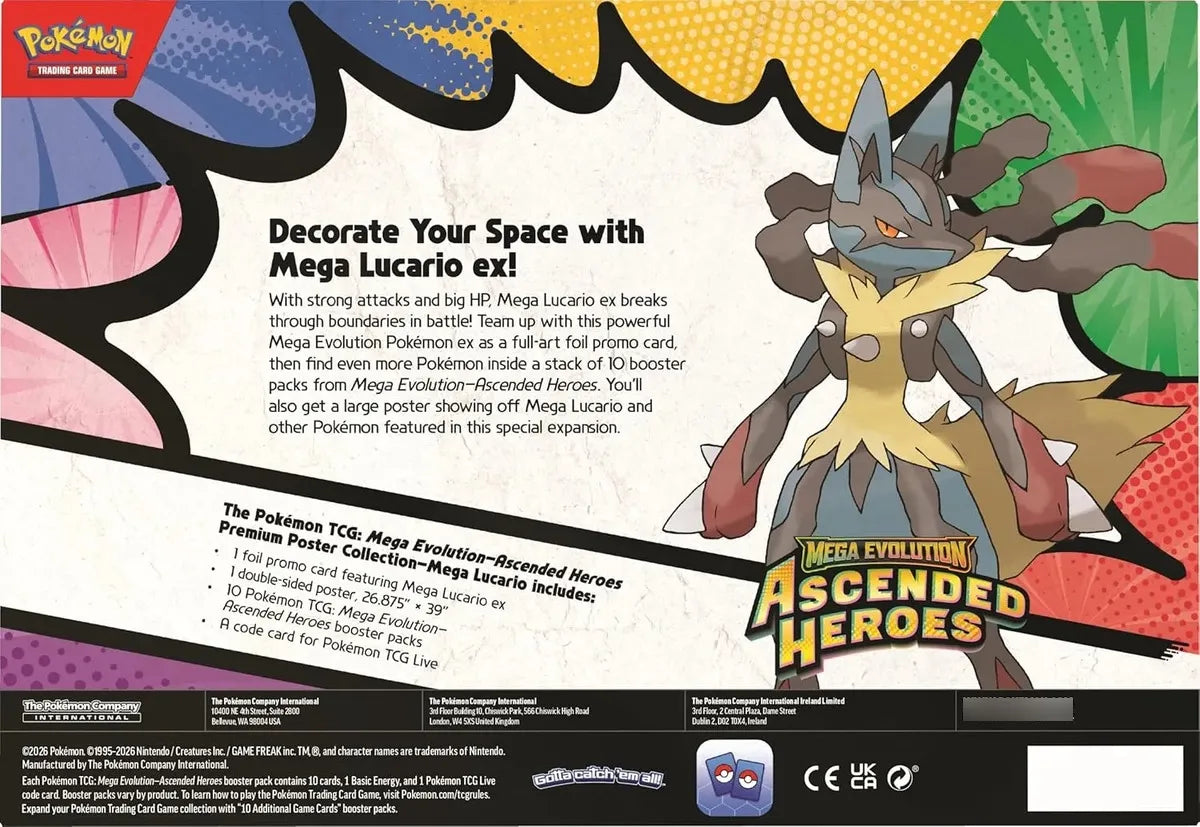 Pokémon TCG Ascended Héroes Premium Poster Mega Ingles 1724