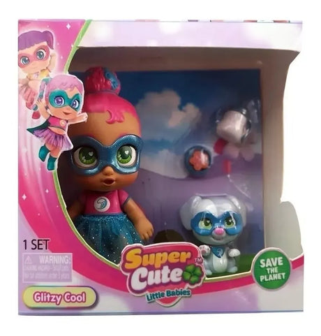 Supercute Glitzy Cool Mini Muñeca Kala Con Mascota Sc044