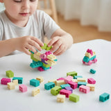 Bloques Softs De Goma Blanda 60 pcs Rosa 3104400