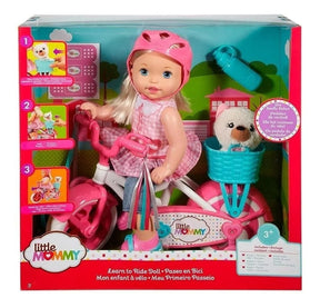 Muñeca Little Mommy Mi Primer Paseo En Bici Mattel Fcn11