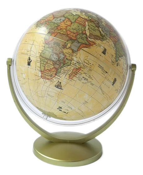 Globo terraqueo politica sepia multigiro con base plastica 147AWD