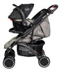 Baby One Coche Trend Pro travel system con manija rebatible color negro D/E BOTS-011S