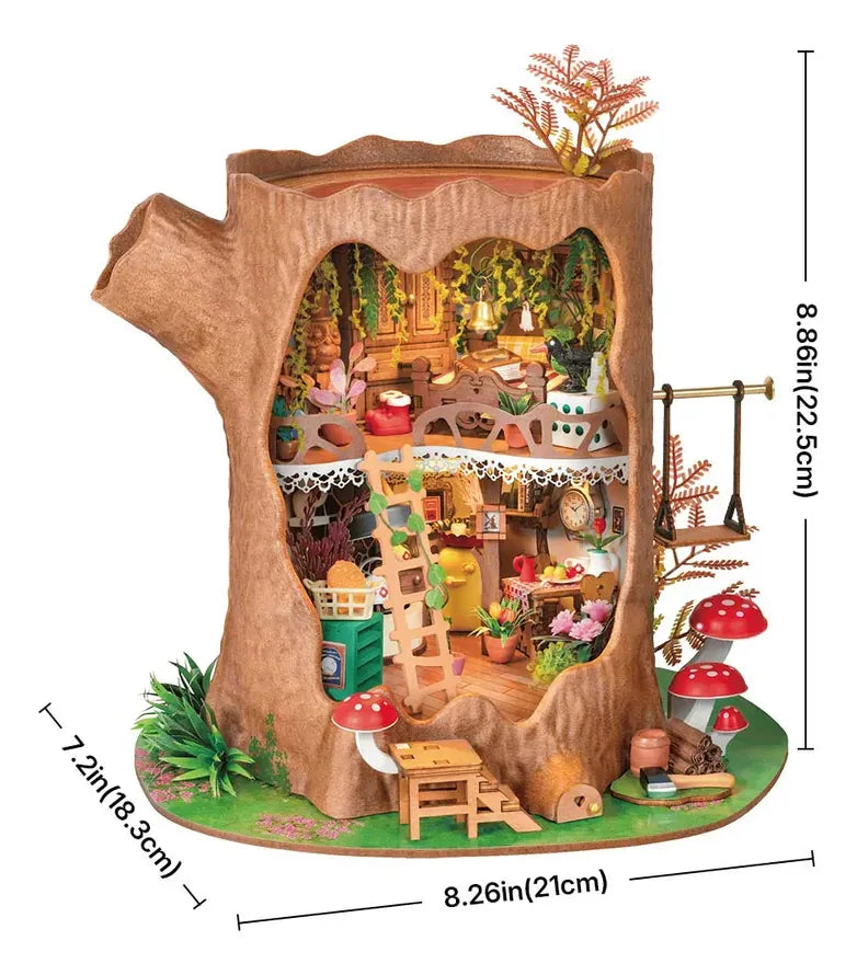 Robotime Rolife Puzzle 3d Casa Del Árbol Cuento Hadas Dg179