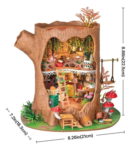 Robotime Rolife Puzzle 3d Casa Del Árbol Cuento Hadas Dg179