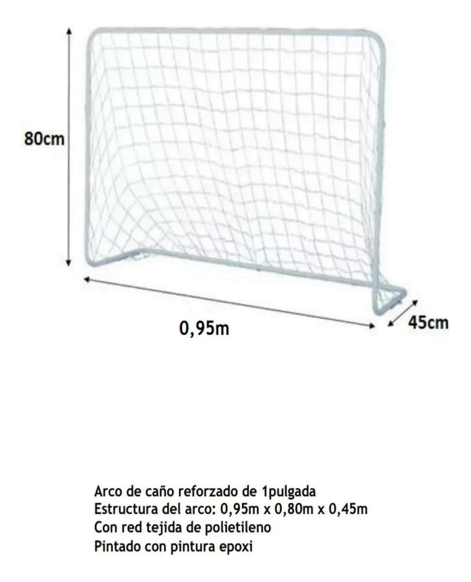 Arco De Futbol Mediano 80x95x45 8000 Juguetes Tradicionales