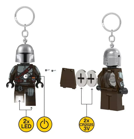 Lego Llavero Mandalorian Gris Star Wars Con Luz LGL-KE187H LE014