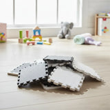 Duck Alfombra cuadros Gris/Blanco 9 Pzs 30x30cm GE121425