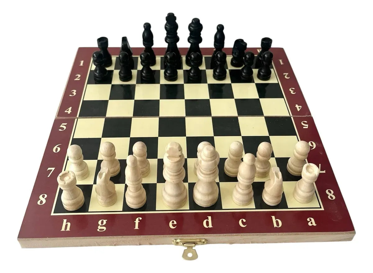 Juego de mesa 3 en 1 Mediano, ajedrez, damas y bacgammon ANCH29 801-0255