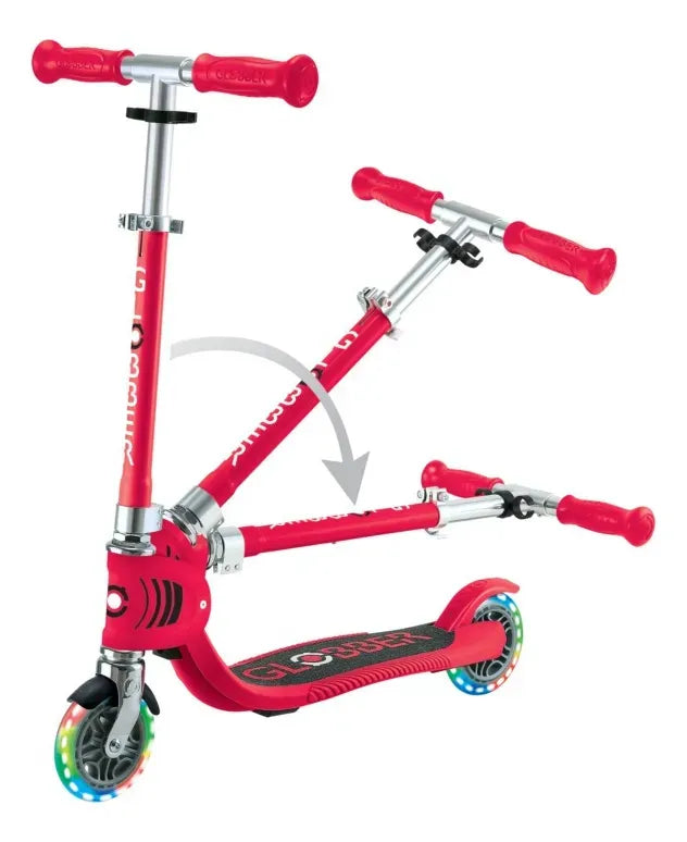 Globber Monopatin Flow Foldable Junior Lights Red 870-102