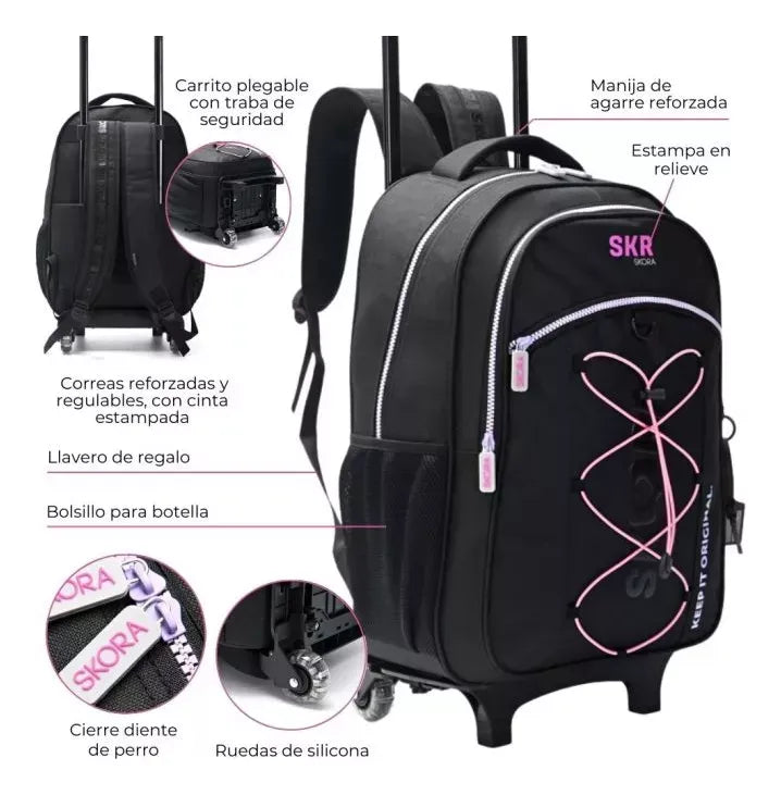 Skora Mochila con carro y elasticos 37705