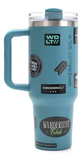 Wanderlust Vaso Termico Con Bombilla 1200ml Verde 40124