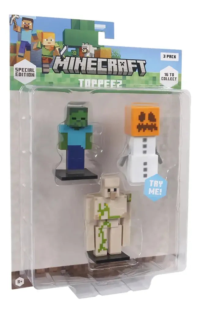 Minecraft Pack 3 Figuras 5cm MC2020M