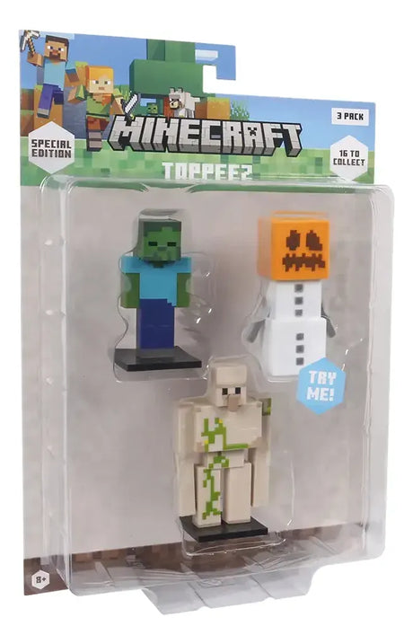 Minecraft Pack 3 Figuras 5cm MC2020M