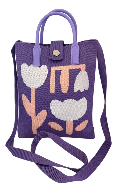 Bandolera Mini Tote Con Manijas Y Correa 18x22cm Sl2302 Shine